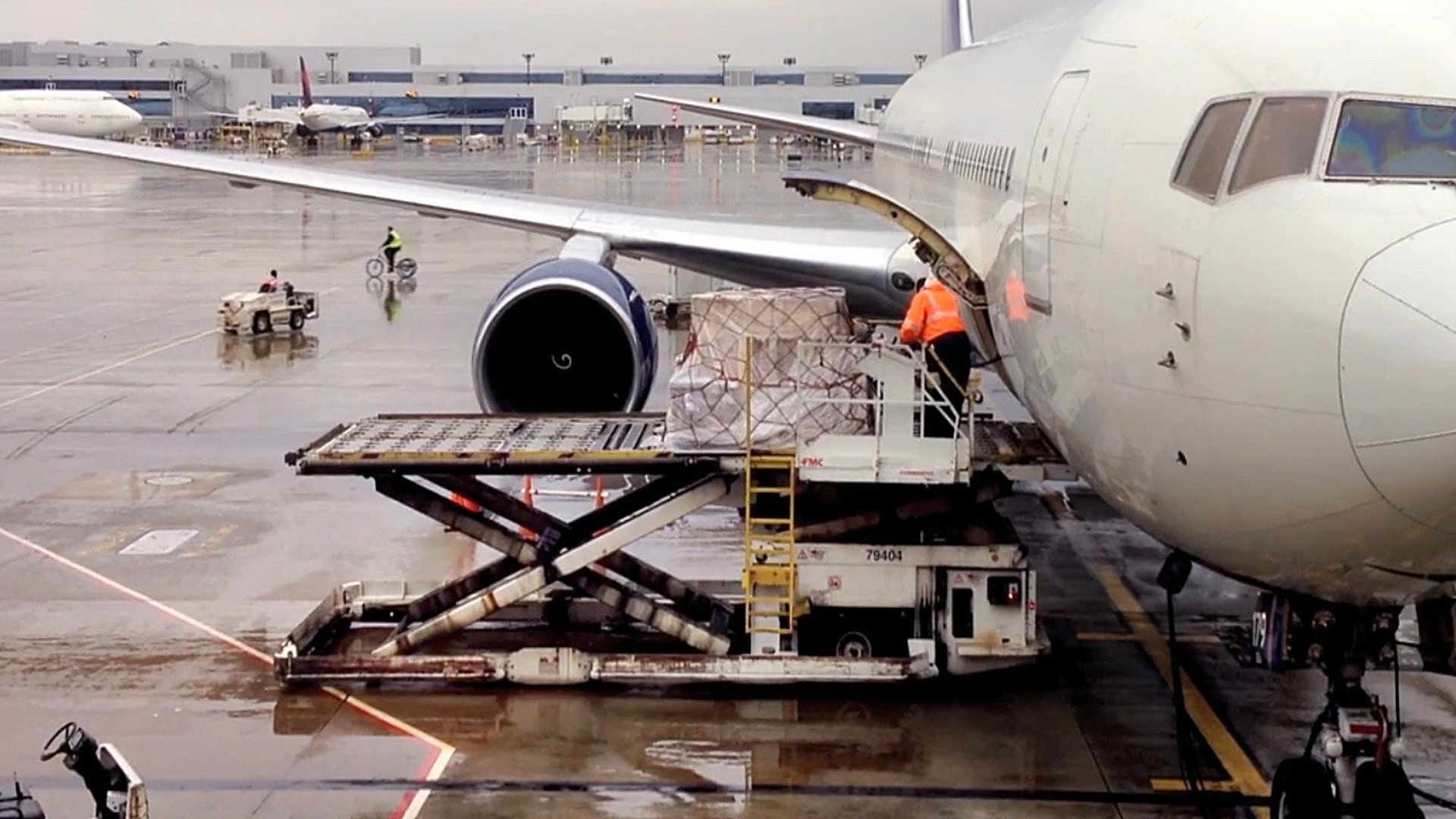 Image of aircraft being loaded